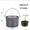 Portable Outdoor Camping Cookware Set with Kettle, Frying Pan, and Tableware Gear