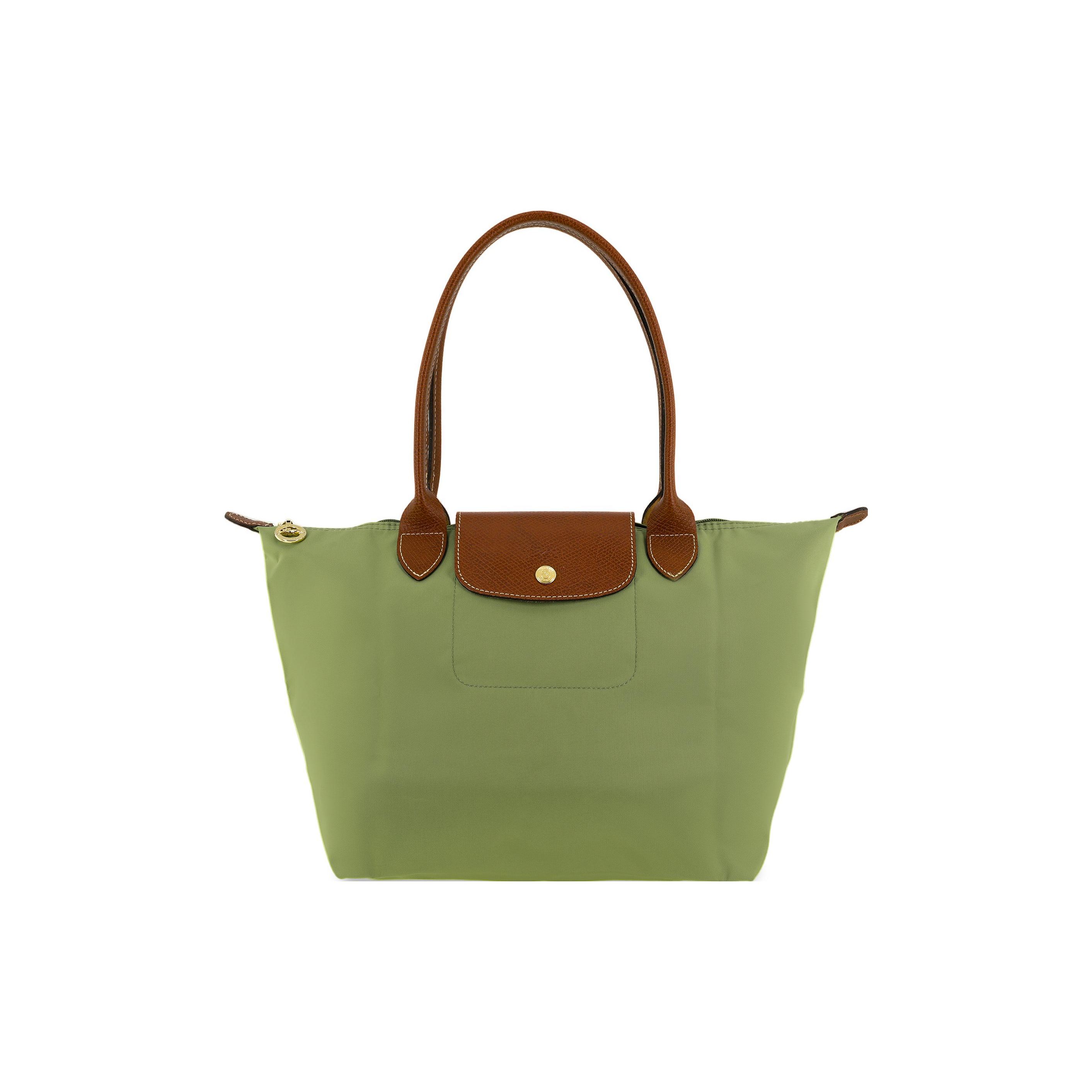 

Longchamp Le Pliage 28 Solid Logo Snap Zipper Closure Canvas With Leather Dumpling Tote Shopping Bag Handheld Shoulder Bag Medium 2605089P77 Basic Set (Bag)