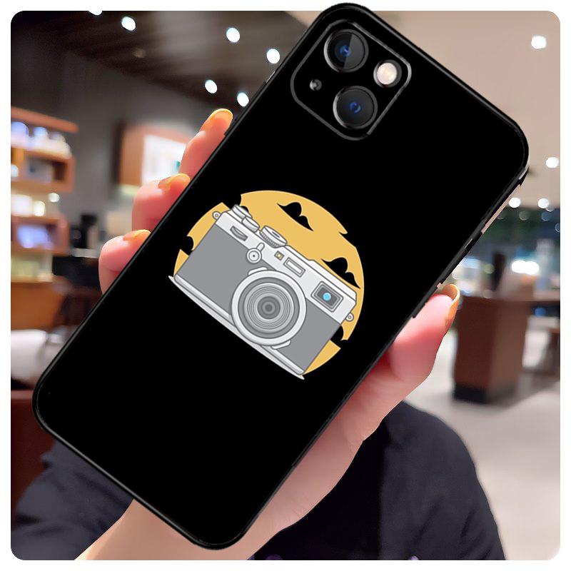 Classic Camera Lens Case For iPhone 16 Pro Max 14 13 12 11 15 17 Pro Max mini 15 16 Plus 16e 17 Air Phone Cover