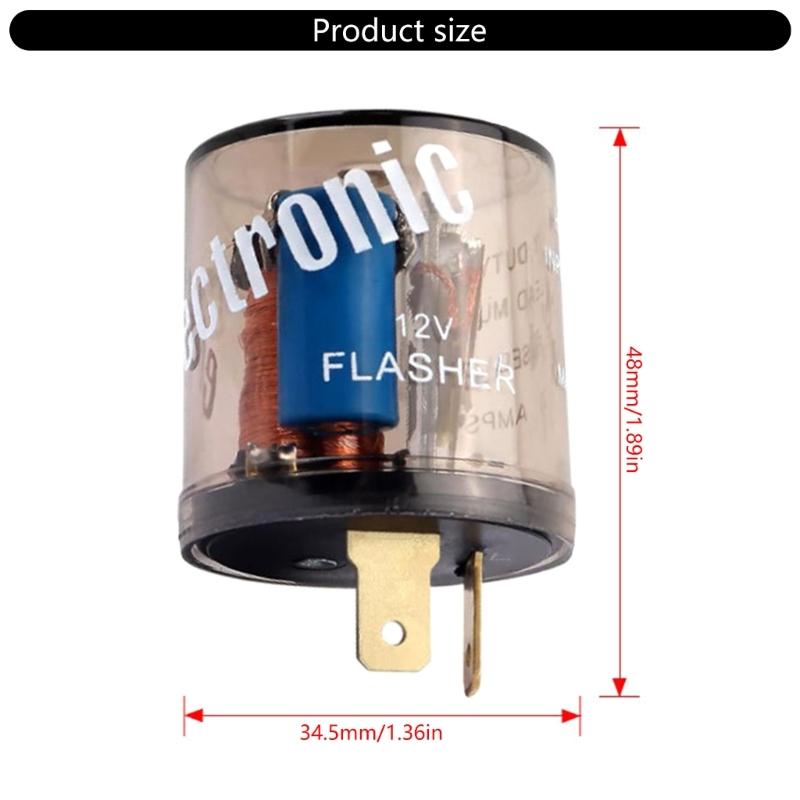 Weatherproof Motorcycle Flashing Indicator Safety Light Clear Housing Impact Resistant Design Quick Snap On Mounting
