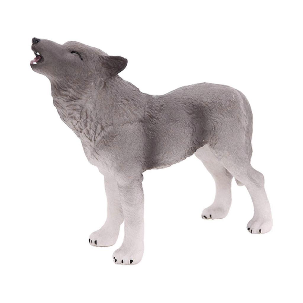 2x Wolfsfiguren BPA-frei Miniatur für Geburtstagsgeschenk Sammlerstücke Jungen Mädchen