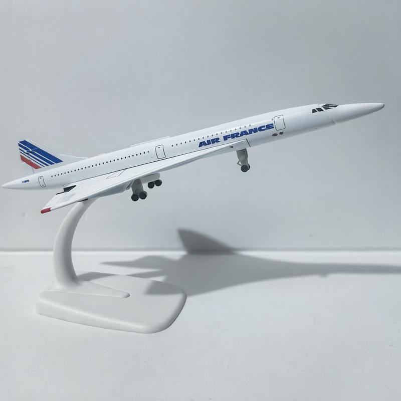 Jason Tutu 20cm Air France Concorde Aircraft Model Planel Airplane Diecast Metal 1/300 Scale Planes Collect Gifts