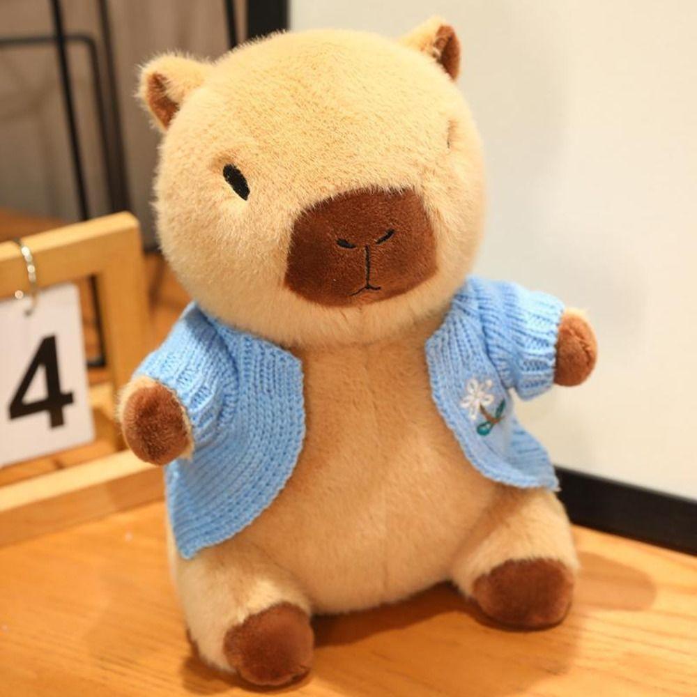Dress Up Capybara Plush Doll Cartoon Capibara Fluffty Doll Cute Capybara Plush Toy  Home Decor