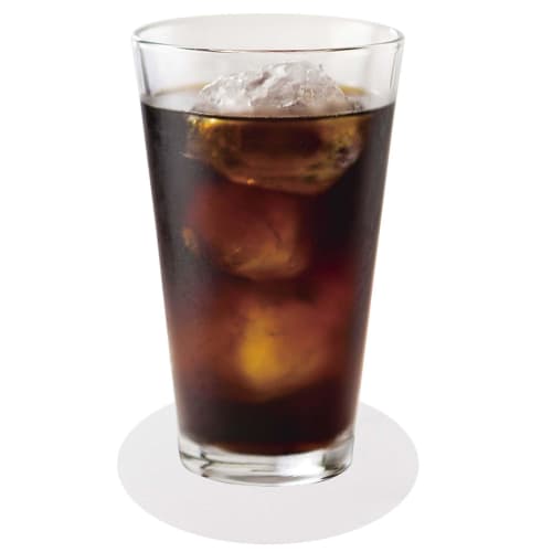 [.co.jp Exclusive] Commercial-Grade Paper Coasters, White, Round, 100 Count, Set of 3, TS-15, Made In Japan