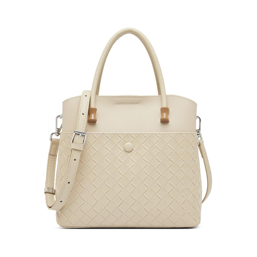 

Кожаные плетеные женские сумки Новые модные сумки-тоут большой вместимости Универсальные сумки-ведра для поездок на работу