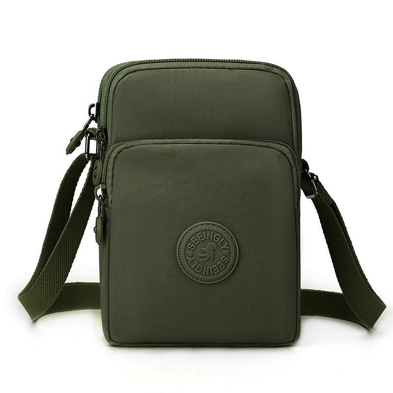 Lightweight Small Bag Large Capacity Multi-Layer Commuter Mobile Phone Bag Nylon Coin Purse
