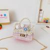 Handbag Shoulder Pearl Bag With Lightweight Pu Material Chain Bag For Kids