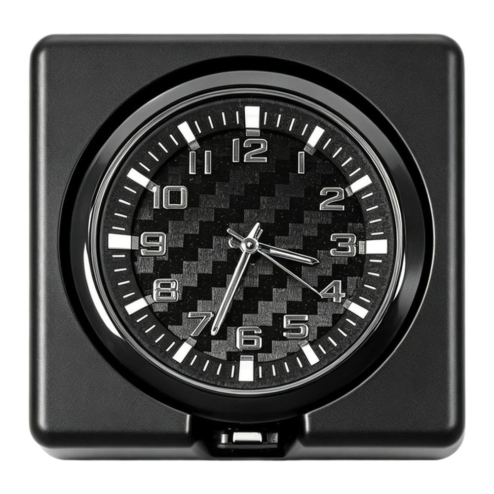Analog Clock Accessory for V27 Vehicles Designed to Fit OEM Vent Opening While Supporting Hazard Switch Function
