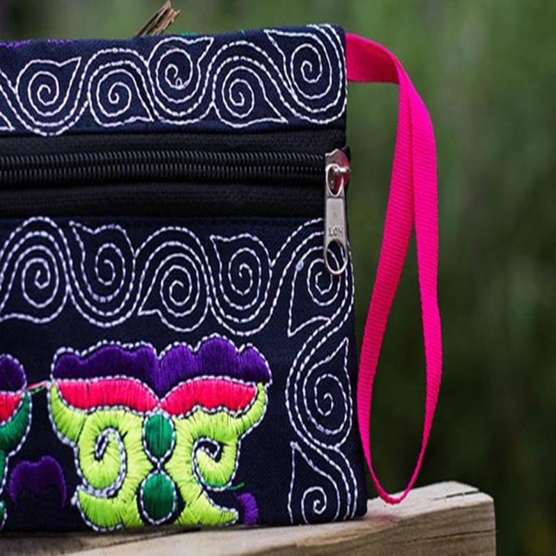 Women Ethnic Handmade Embroidered Wristlet Clutch Bag Vintage Purse Wallet With Elegant Detailing