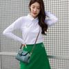 Modna Torba Crossbody Damska Mini Kopertówka z Klapką Damski Portfel PU na Co Dzień Torby na Ramię w Jednolitym Kolorze dla Dojeżdżających