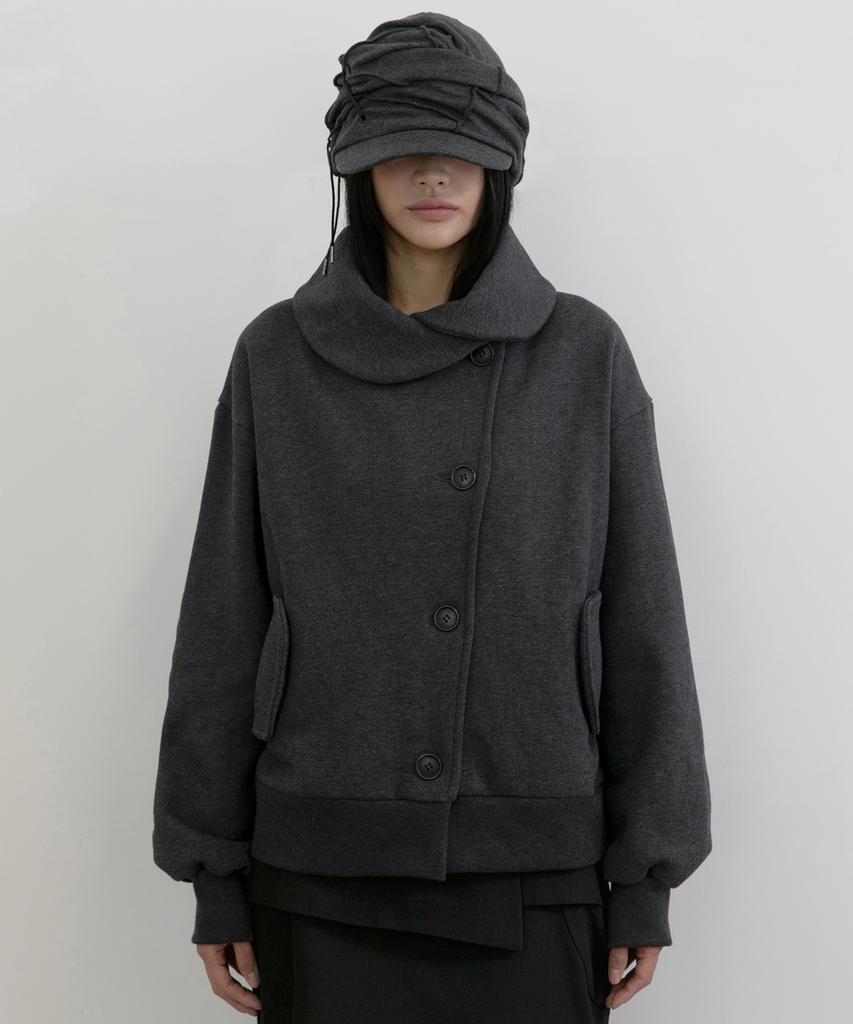 Peulleeoeob Soi Draped Cap (Fl-743_Charcoal)