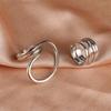 Sharelucky New Fashion Exaggerated Distorted Lines Geometric Rings Set Party Jewelry Minimalist Jewelry Geometric Rings Party