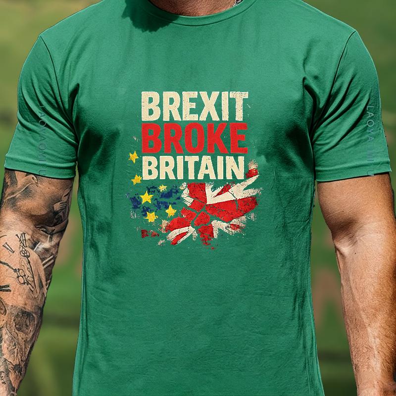 Maglietta Grafica Bandiera UK EU Brexit Stile Usurato Unisex Unisex Unisex Vintage Cultura Britannica Cotone Streetwear Top Casual