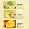 Vegetable Plush Toy Keychain Soft Squeezable Stuffed Animal Keychain Stress Relief Fidget