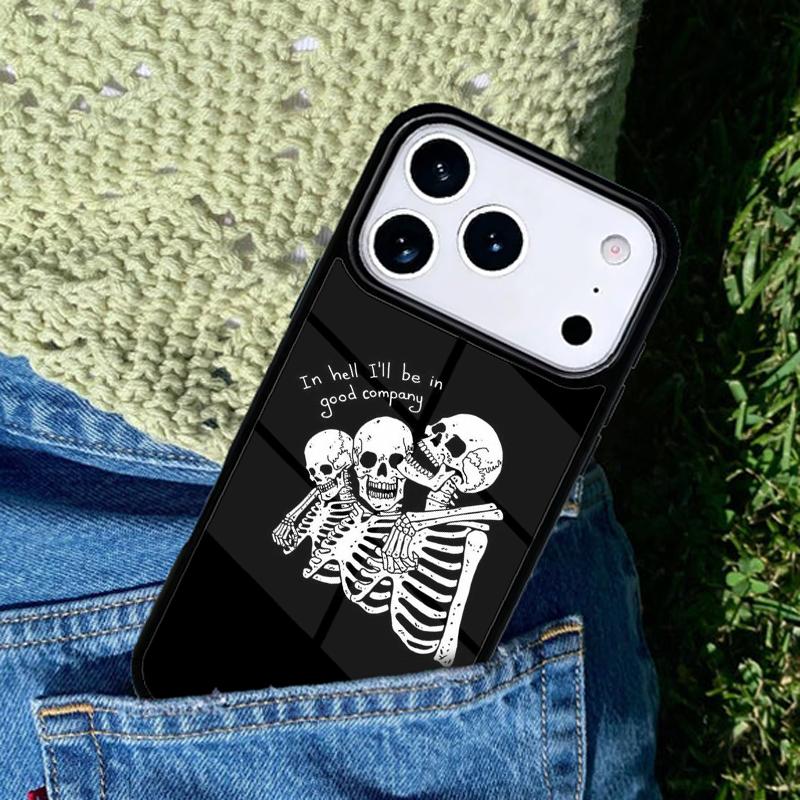 Skeleton Skull Art Phone Case For iPhone 17 AIR 16 Pro Max 15 14 Pro 11 12 13 Shockproof Silicone Cover