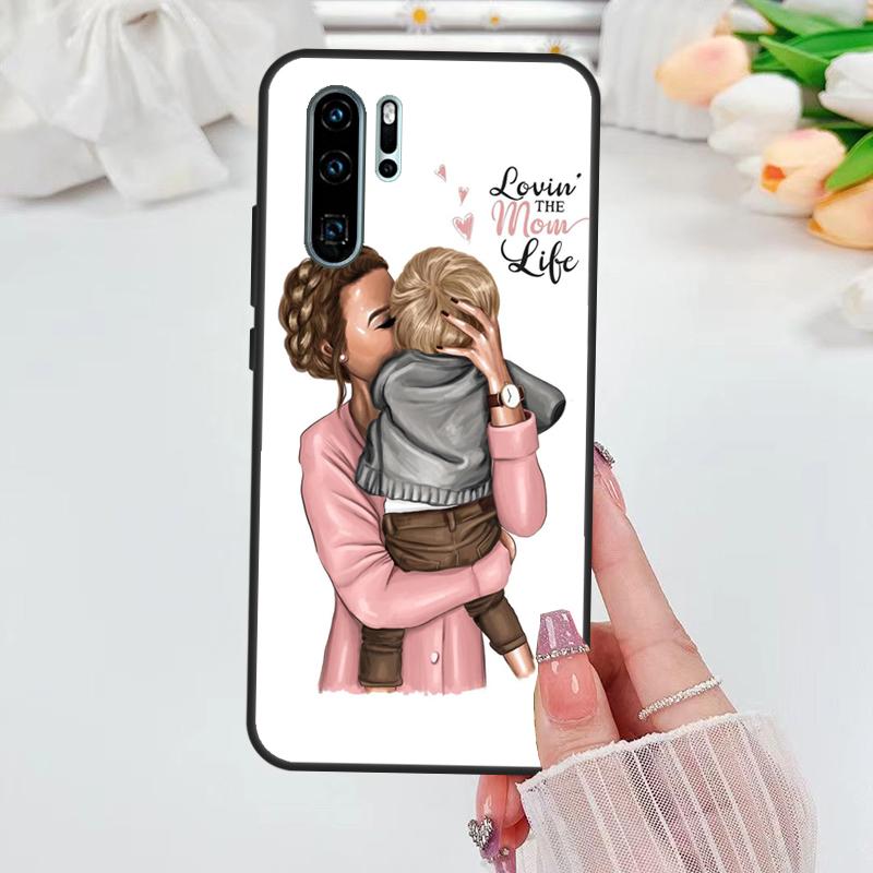 SUPER MOM MUM MOTHER MAMA CUTE BABY For Huawei Nova 12i 11i 8i 12s Y73 Y72 Y61 Y91 Y90 Y70 Y60 9 10 SE P30 P40 Lite P60 Pro Case