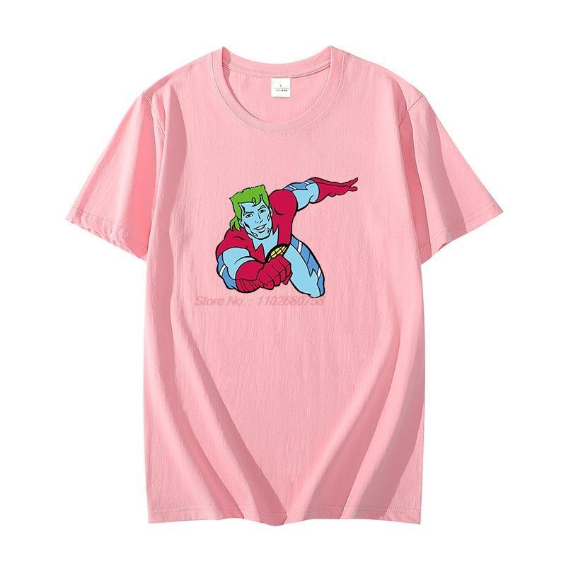 Summer Unisexs Tshirt Captain Planet Cartoon 90s Top Anime Cotton Graphic T Shirts Oversized T Shirt For Unisex Oneck Tshirt