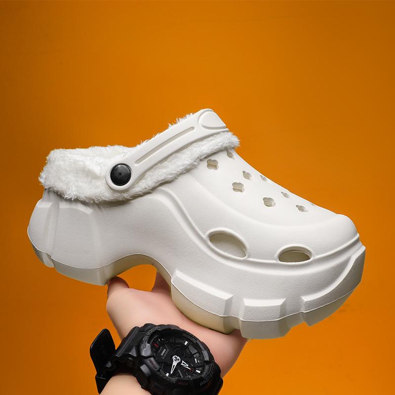 Women's Winter Platform Sandals Slippers Shoes Outdoor Thick Sole Shoes Lightweight Breathable Women Fur Flats slippers