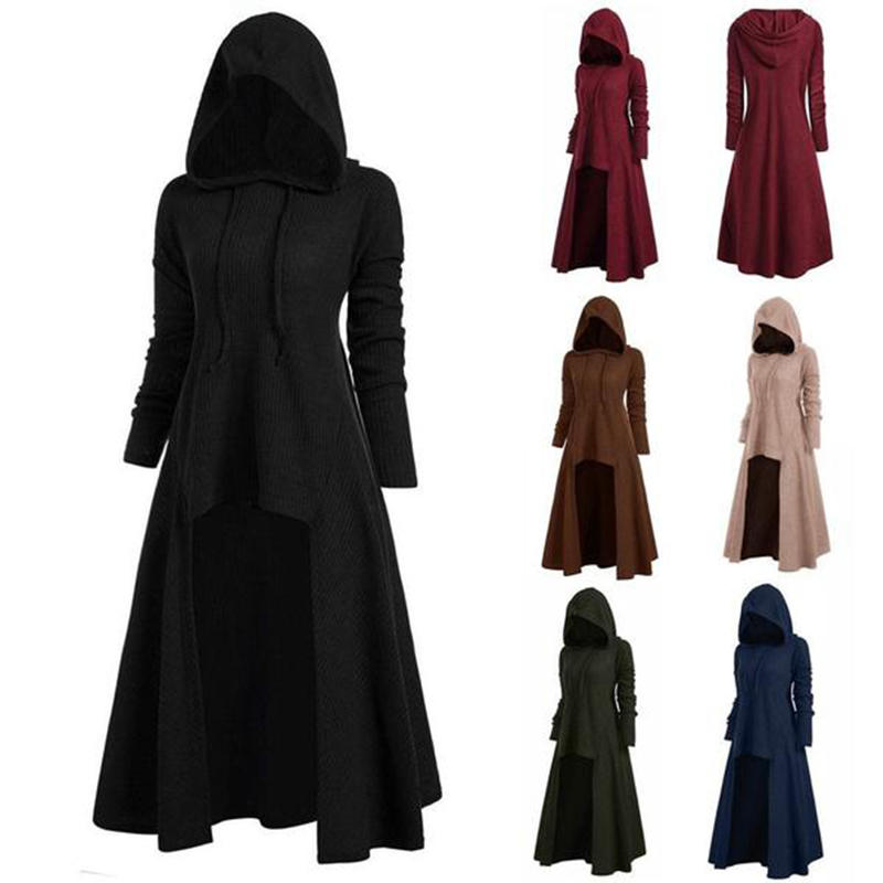 Women Long Sleeve Hooded Design Solid Outwear Sweatshirts