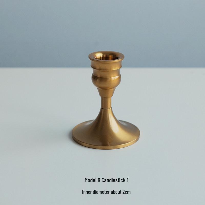 Romantic Gold Brass Aromatherapy Candle Holder for Candlelight Dinners