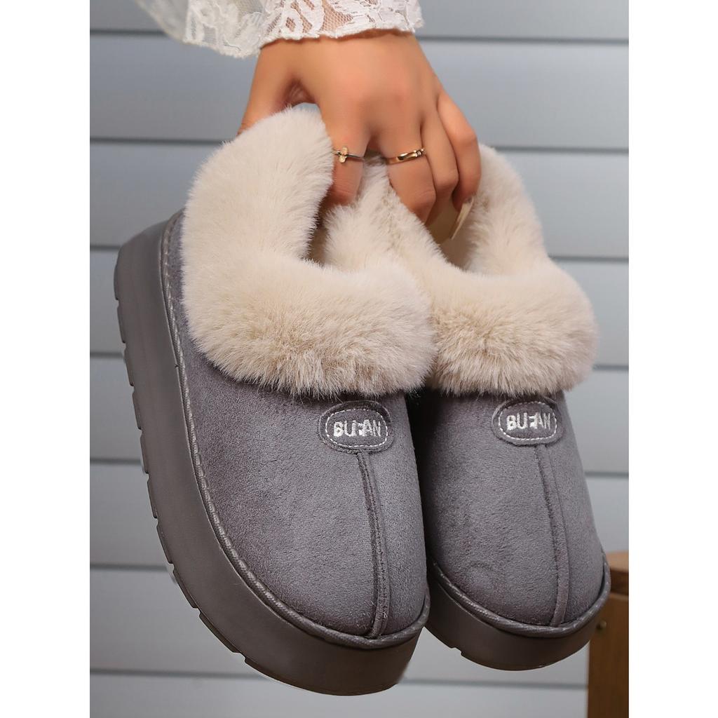Velvet Shoes for Autumn and Winter Fashion, I Slippers for Men and Women, Couple Style, Indoor and Outdoor Fashion, Warm Shoes
