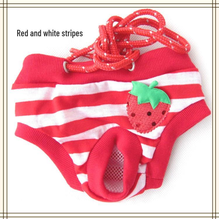 

Pure Cotton Dog Menstrual Pants - Sanitary Anti-Harassment Solution for Female Dogs in Heat S