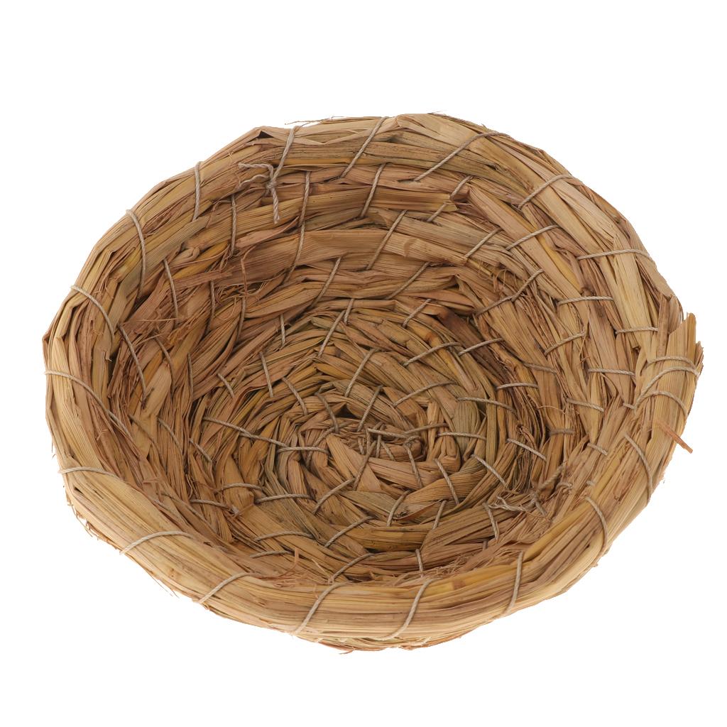 Bird Hatching Breeding Nest Straw Pet Bed House Portable Bird Accessory for Cage Decorative Outdoor Birdhouse Decor
