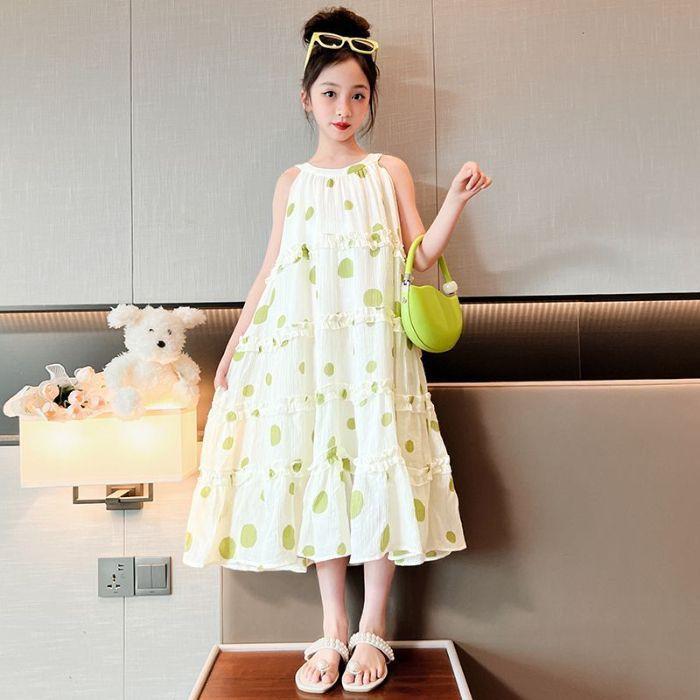 Girls Sleeveless Summer Princess Dress for Big Kids Stylish and Cool 120