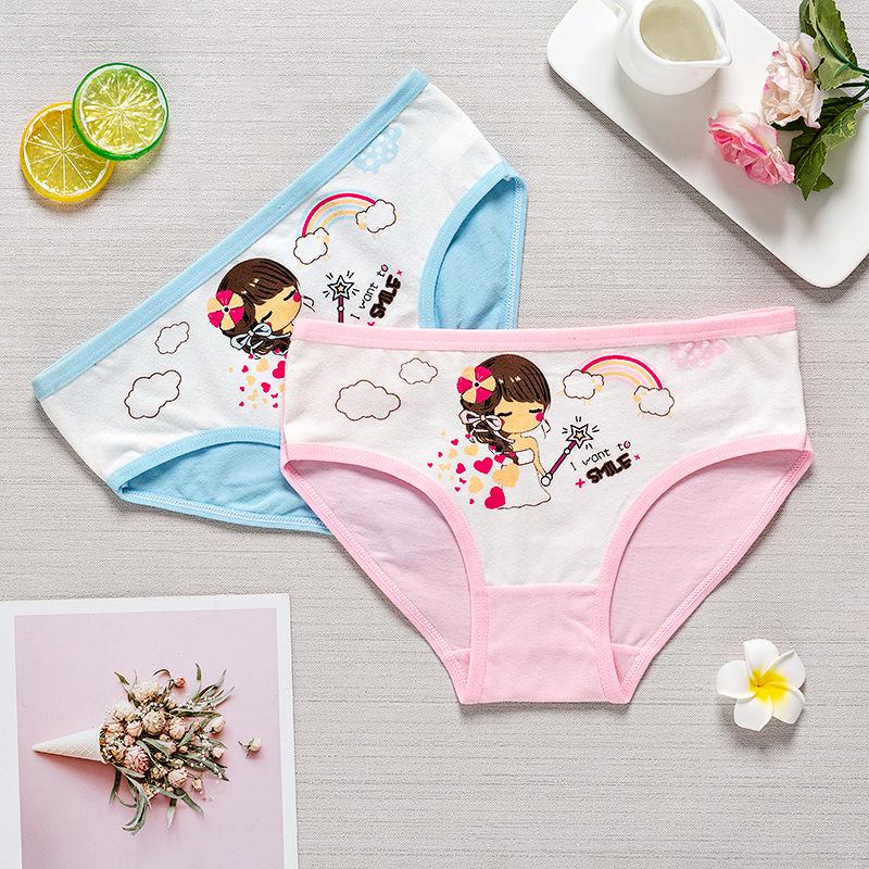 Cotton Cartoon Girls' Briefs for Toddlers and Babies