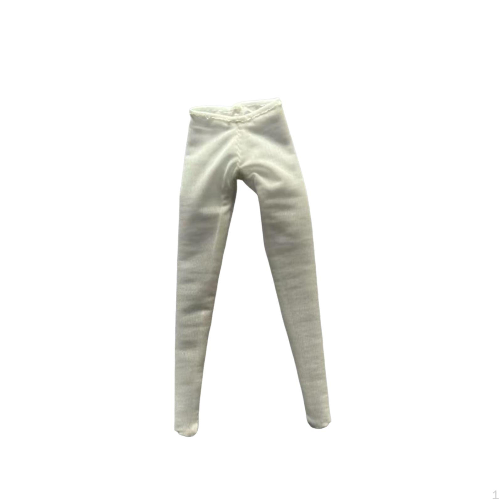 

1/12 Female Action Figure Stockings Mini Long Socks, Dress up Doll Clothes Fit 6 Model White