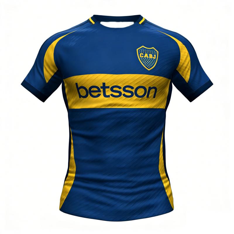 MDHAO xin nan zhuang  3D txu Boca Juniors Thuis Voetbalshirt 3D Print Ademend Korte Mouw Voetbal T-shirt Voor Mannen Vrouwen Kinderen Training & Fan Kleding 4XL