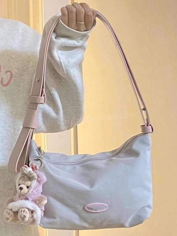 

Ji Японская повседневная сумка-мессенджер для женщин, женская сумка для поездок на работу, сумка через плечо, сумка под мышкой, большая вместительная студенческая сумка-тоут серый