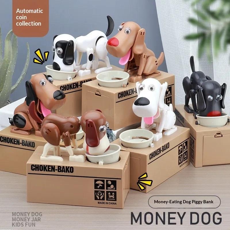 Funny Electric Piggy Bank That Steals Money Choking Dog