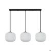 Suspension décorative 3xE27 23W IP20 – Opale/Noir