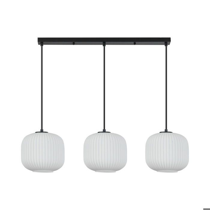 Suspension décorative 3xE27 23W IP20 – Opale/Noir