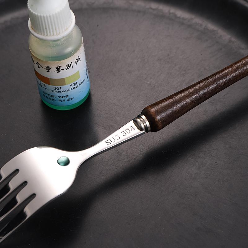 Wood Handle Tableware Set Korean Stainless Steel Cutlery Set Fork Knife Spoon Set High Quality Dinner Set Luxury Tableware Set