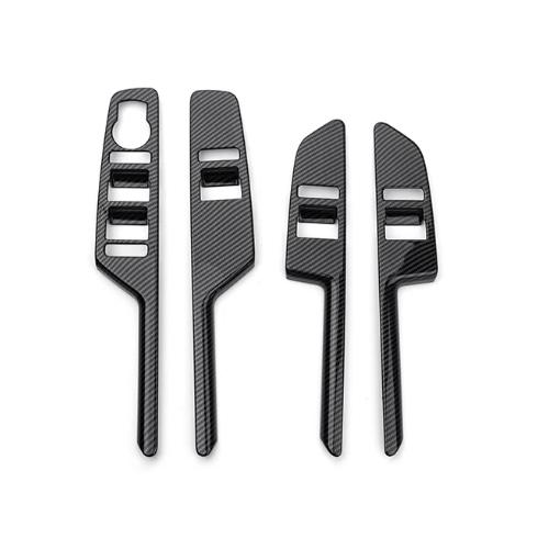 

For Genesis GV80 2026 2026 Car Tuning Carbon Fiber Window Button Frame Cover Trim Automotive Interior Accessories LHD