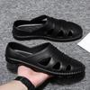 Men's Summer Large Size Lightweight Hollow Out Beach Shoes Solid Colour Design Casual Shoes