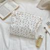 Sweet Lace Floral Women Cosmetic Bags Portable Ladies Clutch Purse Lipstick Makeup Bag Commute Female Large Capacity Storage Bag