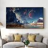 Leinwandgemälde, Universum, Sterne, Planeten, Landschaft, Poster und Druck, Weltraum, Exoplanet, Galaxie, Wandkunst, Bilder für Heimdekoration