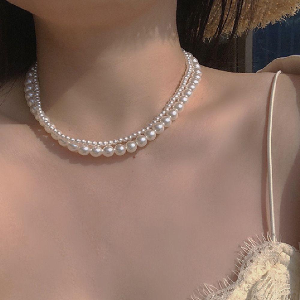 Temperament For Girls Gift Party Women Necklace Pearl Clavicle Chain Choker Korean Neck Jewelry