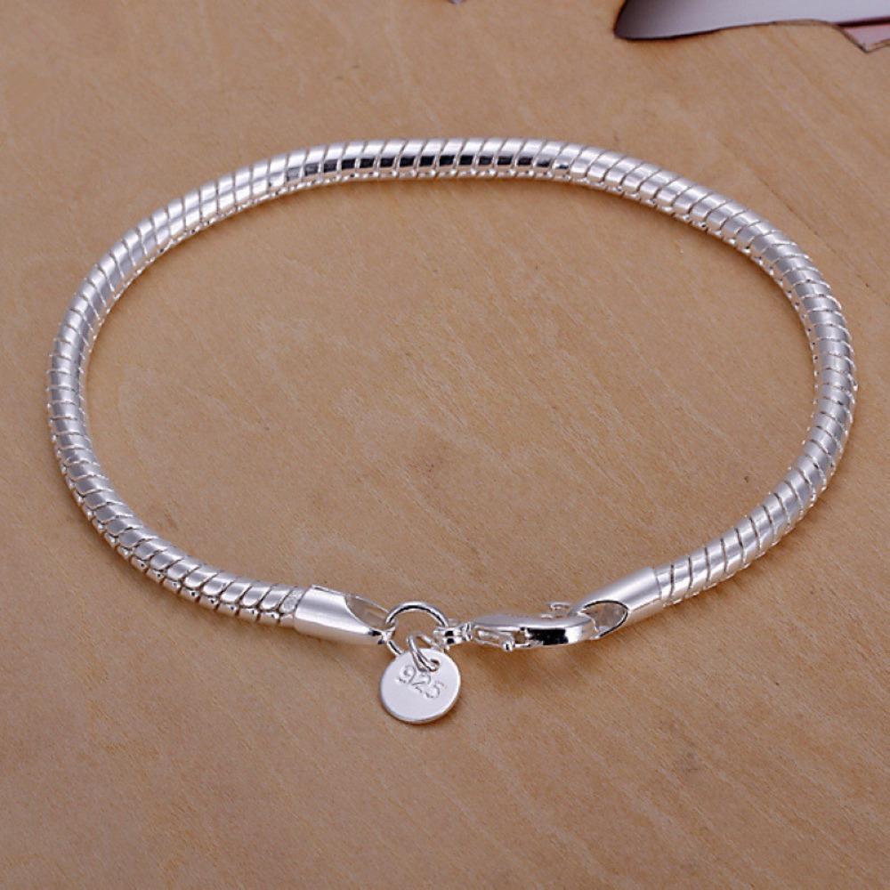 

Unique Silver Plated Snake Bone Chain Bracelet Cool Gothic Punk Style Jewelry Gift