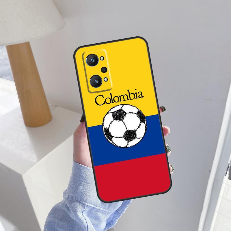 Colombia Flag Football Case For Realme 15 14 11 12 13 Pro Plus C65 C67 C71 C63 C61 C55 C51 C53 C35 C75 GT6 GT7 Pro