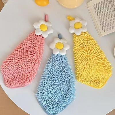 Multi-Use Thickened Chenille Towel - Absorbent Ball Hand Towel, Lint-Free Kitchen & Household Wipe, Soft Children's Handkerchief