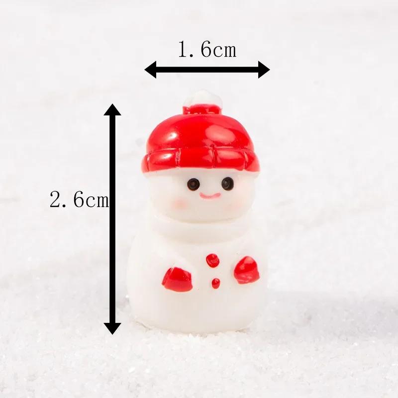 Christmas Figurines Dollhouse Ornament Home Decorations Fairy Garden Micro Landscape Deer Xmas Tree Santa Claus Snowman