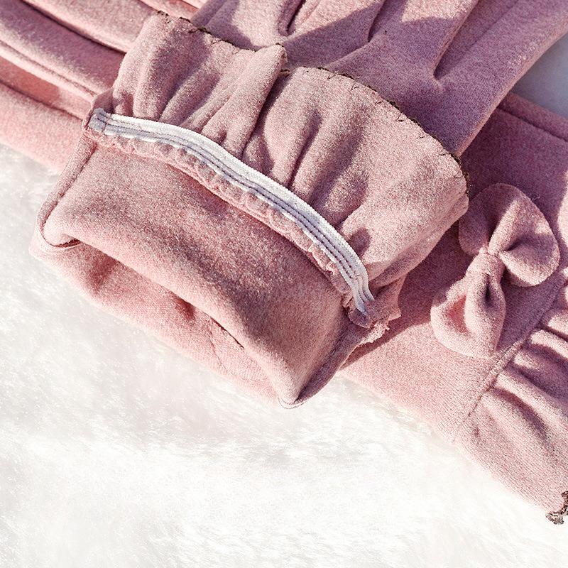 Gloves Winter Women Spring Autumn Modal Thin Fleece Cotton Stretch Cycling Windproof Warm Cold Proof