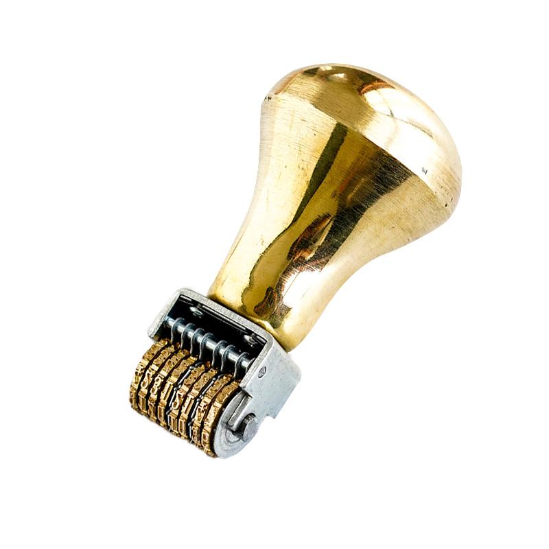 Retro Rullstämpel Datumstämpel Koppar Metall Kalenderstämpel Tidsstämpel Diy Handgjord Tvål Datumstämpel Vaxsigillstämpel Transparenta Stämplar