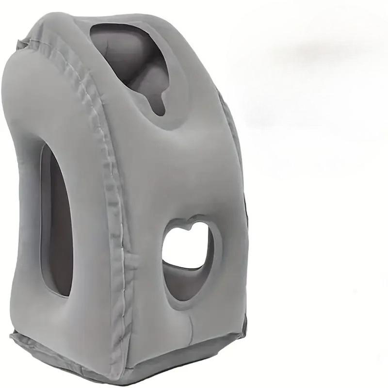 

Надувная дорожная подушка, Надувная шейная подушка для сна, Поддержка головы, шеи и поясницы для самолета, Складывается в сумку светло-серый