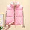 Γυναικείο Κοντό Αμάνικο Μπουφάν Πουπουλένιο Ελαφρύ Αμάνικο Ζεστό Γιλέκο Κυρίες Χειμώνας Όρθιος Γιακάς Γέμισμα Γιλέκο
