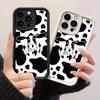 JT349 Milk Cow Print for iPhone 17 16 15 14 13 Pro Max Samsung S26 S25 Ultra A17 A07 A56 Xiaomi 15T Redmi 15c Note 14 13 Soft Case